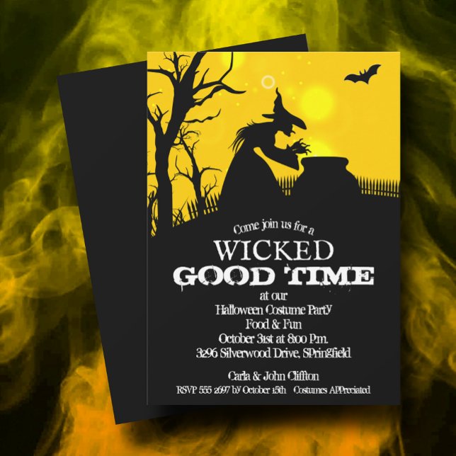 Wicked Witch Halloween Inbjudningar (Skapare uppladdad)