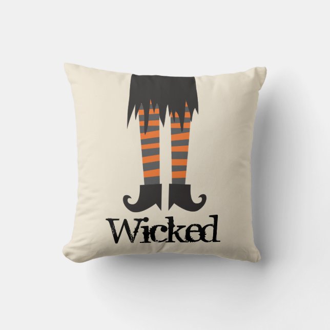 Wicked Witch Halloween Kudde (Framsida)
