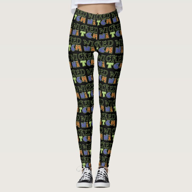 Wicked Witch Halloween Leggings (Framsida)