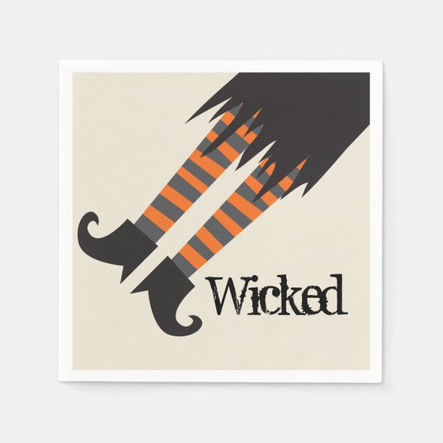Wicked Witch Halloween Pappersservett (Framsidan)