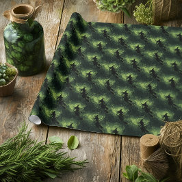 Wicked Witch Silhouette Mönster Presentpapper