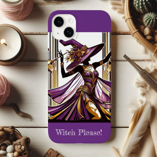Wicked Witch Spooky Lila Guld Hue Art Deco Funky