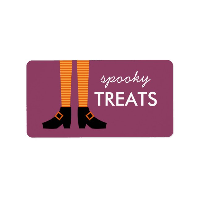 Wicked Witch Spooky Treats Adressetikett (Framsidan)