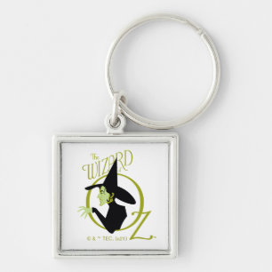 Wicked Witch™ Wizard of Oz™ Logotyp Fyrkantig Silverfärgad Nyckelring