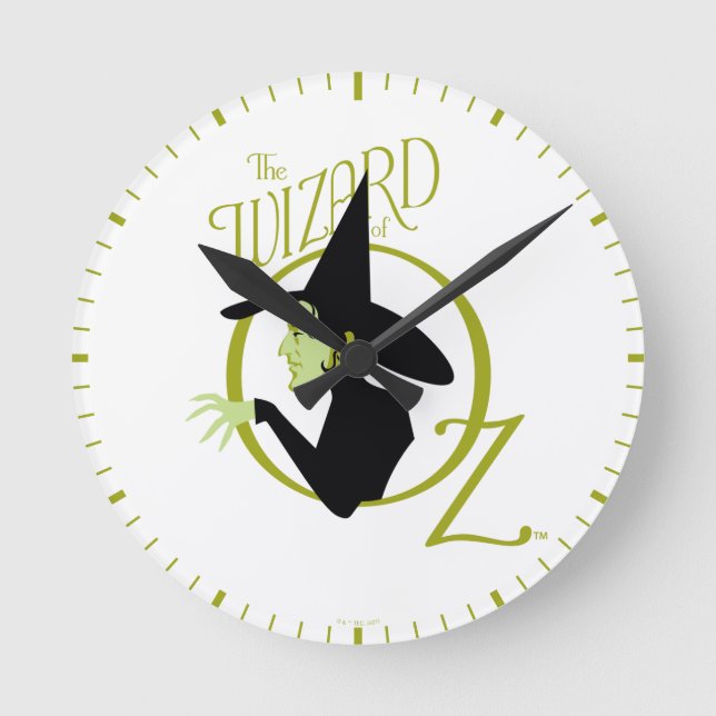 Wicked Witch™ Wizard of Oz™ Logotyp Rund Klocka (Framsida)