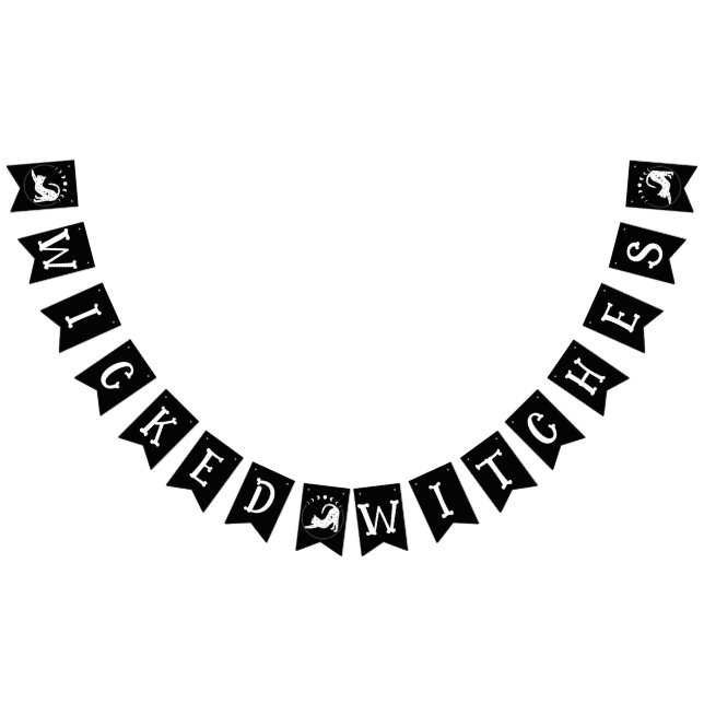 Wicked Witches Celestial Cat Halloween Vimplar (Alla)