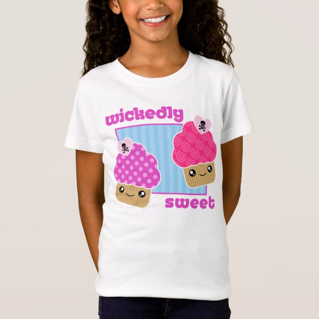 Wickedly söt Kawaii muffinsT-tröja Tee (Framsida)