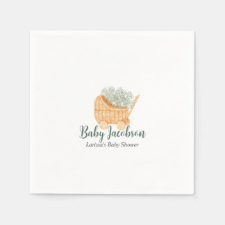 Wicker & Baby's Band - Sage Grönt Pappersservett