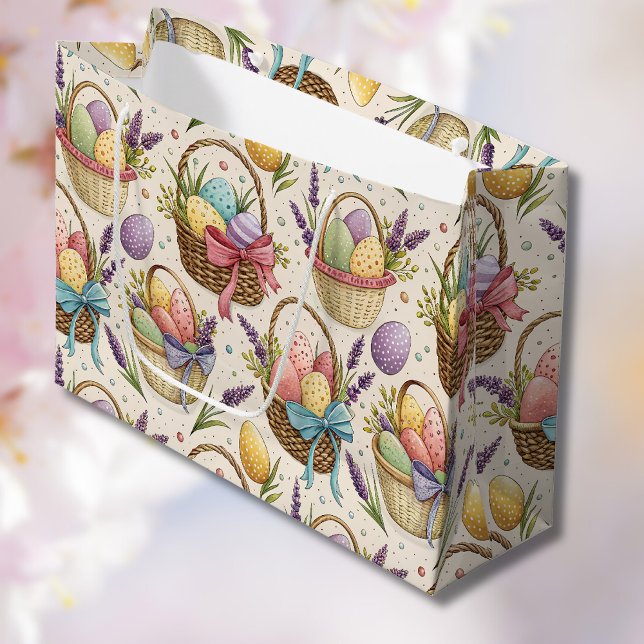 Wicker Basket Easter Eggs with Lavender (Skapare uppladdad)