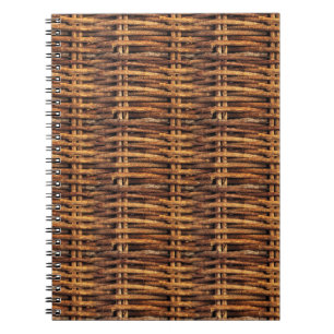 Wicker Basket Mönster Anteckningsbok