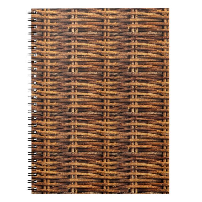 Wicker Basket Mönster Anteckningsbok (Framsidan)