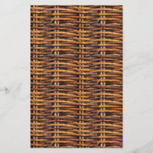 Wicker Basket Mönster Brevpapper