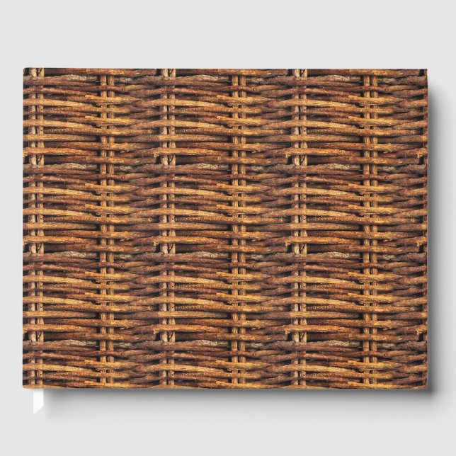 Wicker Basket Mönster Gästböcker (Framsida)