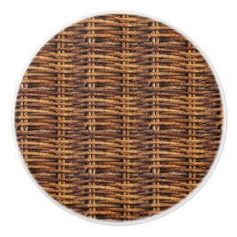 Wicker Basket Mönster Knopp
