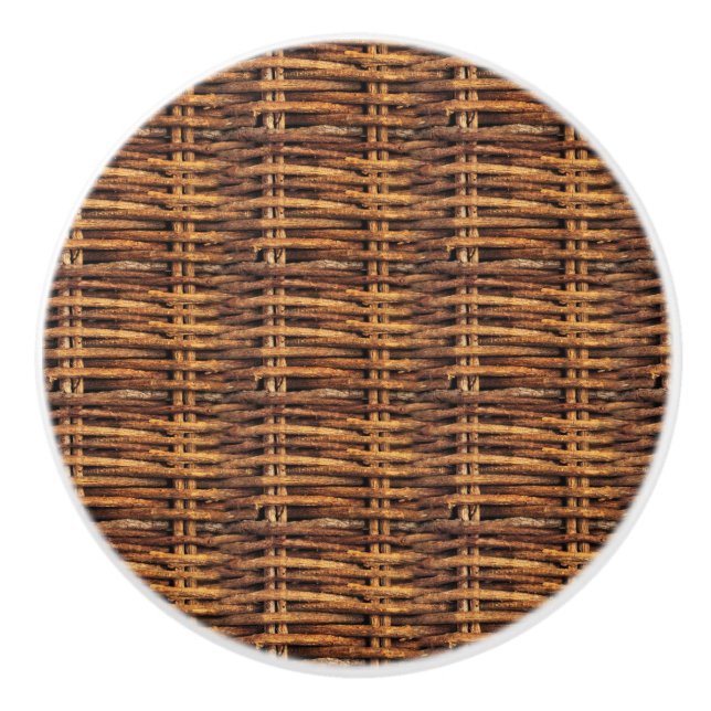 Wicker Basket Mönster Knopp (Framsidan)