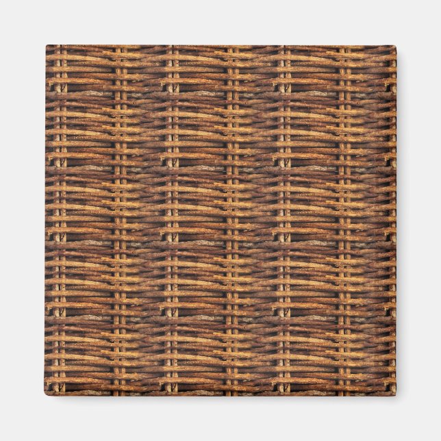 Wicker Basket Mönster Magnet (Framsidan)