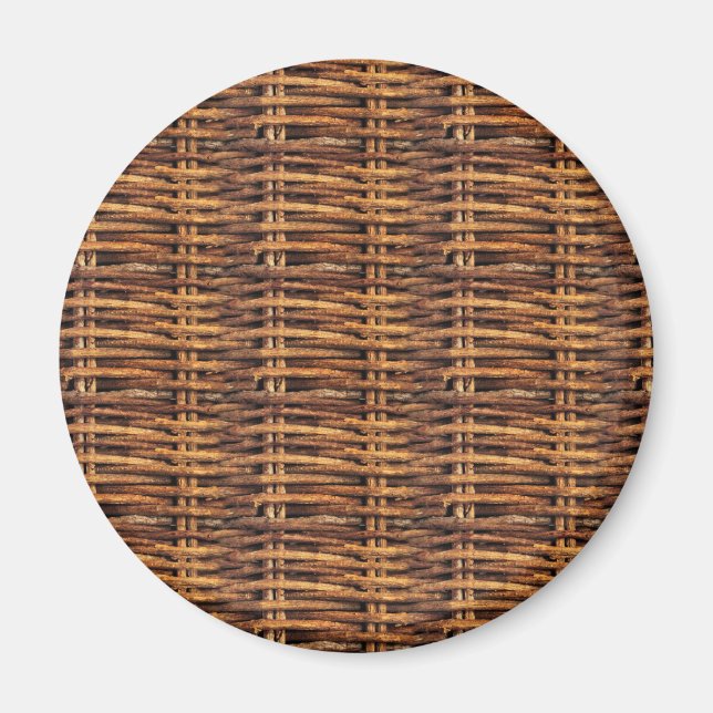 Wicker Basket Mönster Magnet (Framsidan)
