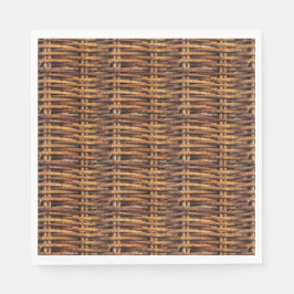 Wicker Basket Mönster Pappersservett