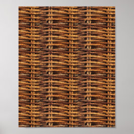 Wicker Basket Mönster Poster