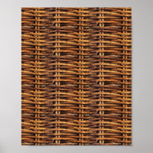 Wicker Basket Mönster Poster