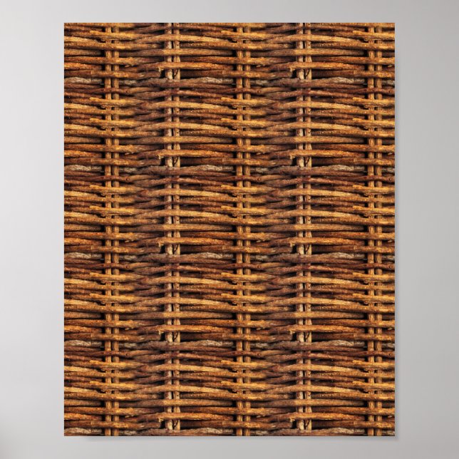 Wicker Basket Mönster Poster (Framsidan)