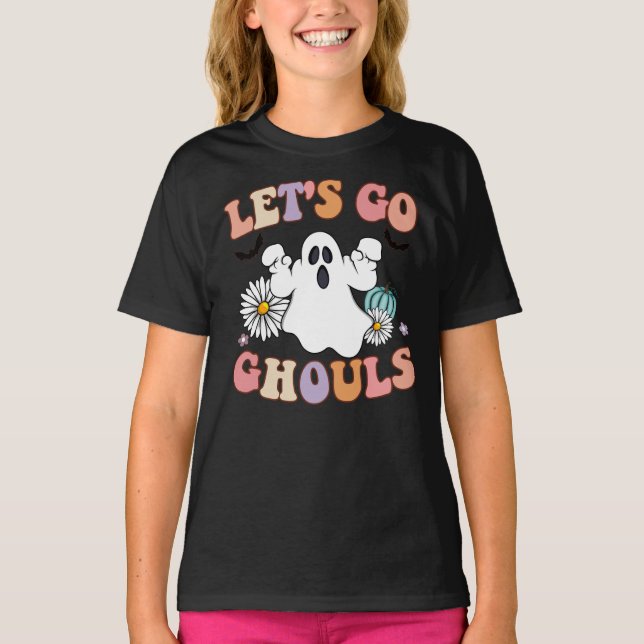Wicker Cute Ghost Halloween T Shirt (Framsida)