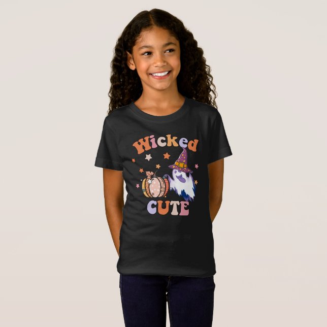 Wicker Cute Ghost Halloween T Shirt (Hel framsida)