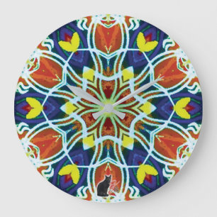 Wicker Kaleidoscope Stor Klocka