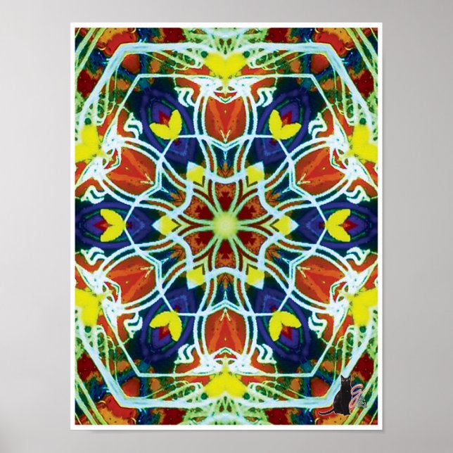 Wicker Kinetic Collage Kaleidoscope Poster (Framsidan)
