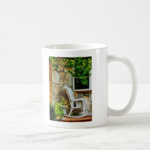 Wicker Rocking-stol på porch Kaffemugg