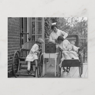 Wicker Wheelstolar, 1920-talet Vykort