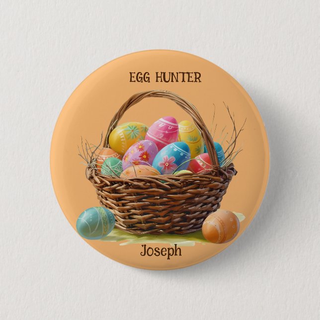 Wicker Wonderland Påskägg Hunt Tote Bag Knapp (Framsida)