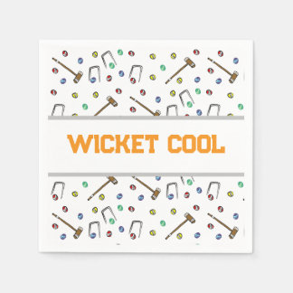 Wicket Coola Croquet Birthday Cute Garden Party Pappersservett