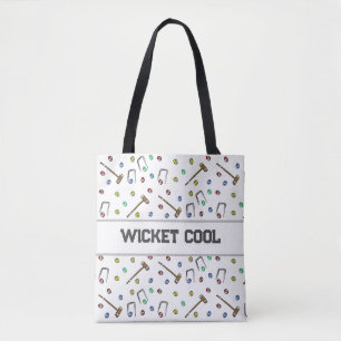 Wicket Coola Cute Croquet Pun Hand-Illustrated Boh Tygkasse