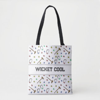 Wicket Coola Cute Croquet Pun Hand-Illustrated Boh Tygkasse