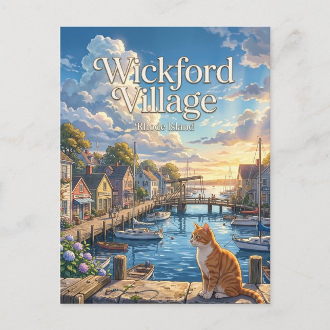 Wickford Village Rhode Island Vykort (Framsida)