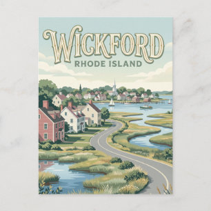 Wickford Village Rhode Island Vykort