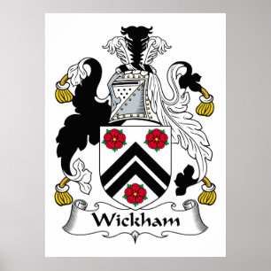 Wickham familjvapensköld poster