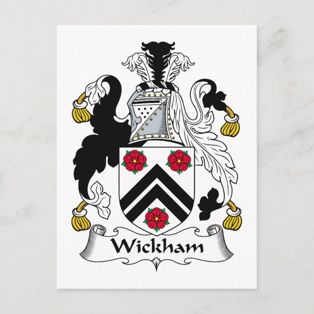 Wickham Family Crest Vykort (Framsida)