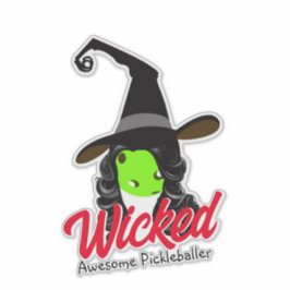 Wickleballer Grönt Fantastisk Witch Halloween Klistermärken
