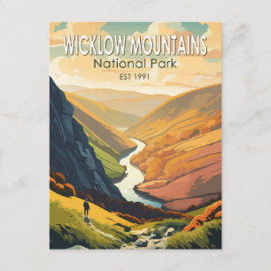 Wicklow Mountains National Park Ireland Travel Art Vykort
