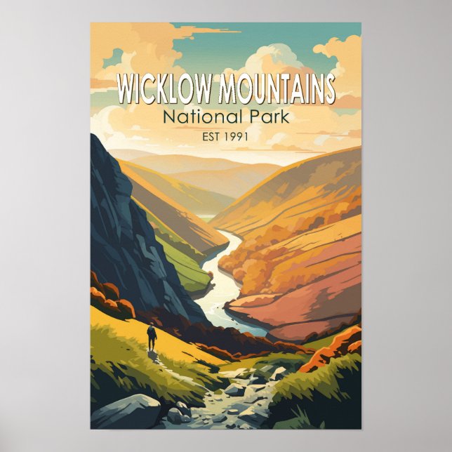 Wicklow Mountains Nationalpark Irland Resa Konst Poster (Framsidan)