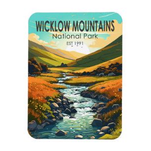 Wicklow Mountas National Park Ireland River Art Magnet