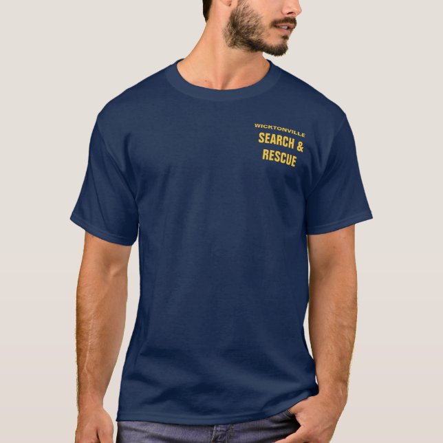 WICKTONVILLE-SÖKANDE & RÄDDING T-SHIRT (Framsida)