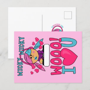 Wicky Woo I Kärlek You Valentines day vykort