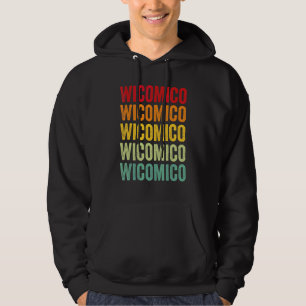Wicomico County Maryland Regnbåge Text Design Hoodie