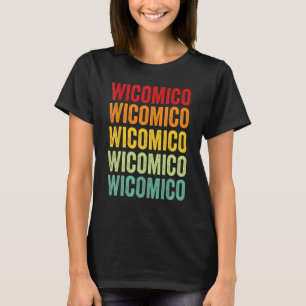 Wicomico County Maryland Regnbåge Text Design T Shirt