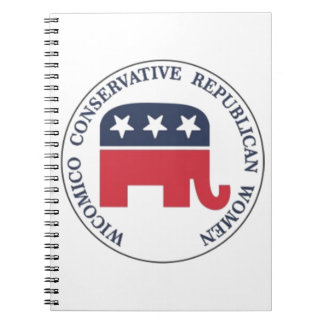 Wicomico Konservativet Republican Women Notebook Anteckningsbok