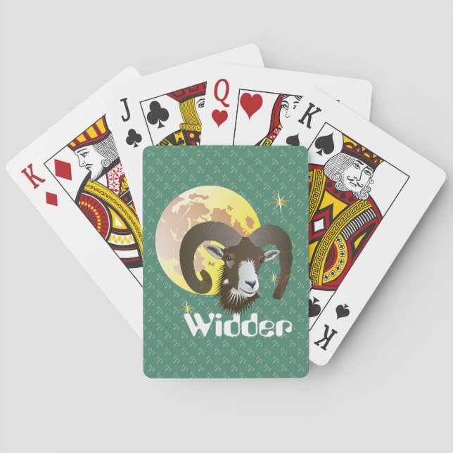 Widder 21. März bis 20. April Spielkarten Spel Kort (Baksidan)
