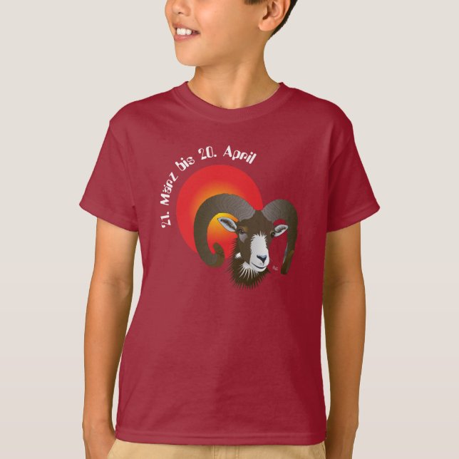 Widder 21. März bis 20. April Tee Shirt (Framsida)